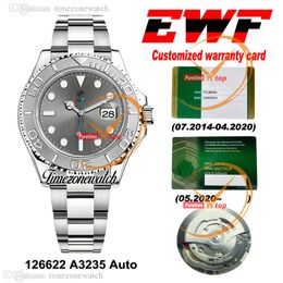 EWF V2 YM 40mm 126622 A3235 orologio automatico da uomo quadrante grigio cassa in acciaio 904L bracciale migliore versione nuovi orologi stessa scheda di garanzia seriale Timezonewatch EWC02