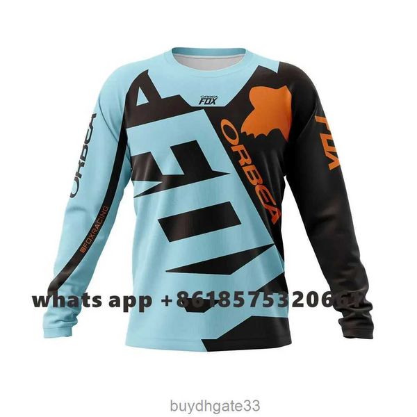 EWG2 T-shirts pour hommes Orbea Fox Mens Enduro Jersey court Camiseta VTT Vélo Chemise Cyclisme Équipe Descente T-shirt DH Hors route Vélo Motocross Maillot