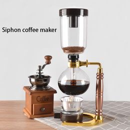 Eworld Japanse stijl Siphon Coffee Maker Tea Siphon Pot Vacuüm koffiezetapparaat Glazen Type koffiemachine Filter 3cups C1030 258K