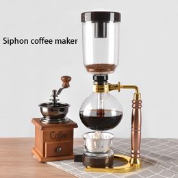 Eworld Japanse stijl Siphon Coffee Maker Tea Siphon Pot Vacuüm koffiezetapparaat Glazen Type koffiemachine Filter 3cups C1030 290J