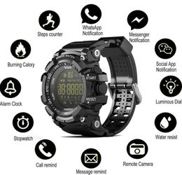 Ex16 Smart Watch Bluetooth étanche IP67 IP67 Smart Wristwatch Relogios Pidomètre Bracelet Sport pour iPhone Android Phone W9325763