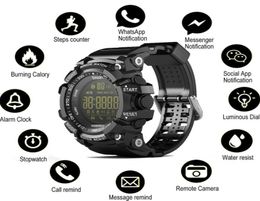 Ex16 Smart Watch Bluetooth étanche IP67 IP67 Smart Wristwatch Relogios Pidomètre Bracelet Sport pour iPhone Android Phone W1928973