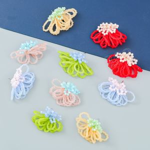 Overdreven handgemaakte kralenbloemoorbellen voor vrouw Boheemse mode etnische kwastje oorbellen geschenk sieraden