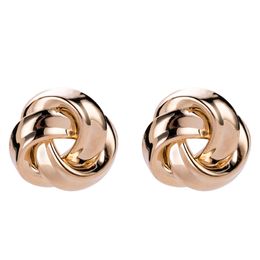Overdreven metaalontwerpster Stud -oorbellen voor vrouwen goud kleur spiraalvormige druppel oorbellen zware oor sieraden