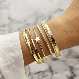 Personnalité exagérée, bracelet irrégulier brillant en or étoile à cinq points, bracelet 9 5