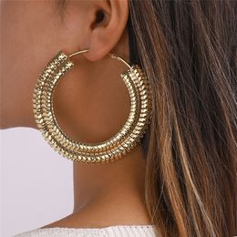 Exagéré Punk 70mm Diamètre Large Grand Hoop Boucles D'oreilles Pour Les Femmes Déclaration Hip Hop Épais Boucles D'oreilles Brincos Bijoux Accessoires Nouveau