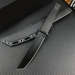 Excellent 10 pouces Camping Katana Kobun Sammi Tactical Fixed Couteau Tanto Blade Nylon Fibre Handle Combat Couteaux Militaires Couteaux Outdoor Camping Hunting Survival EDC Tools