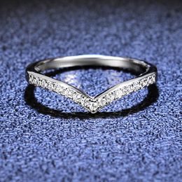 Uitstekende gesneden micro d kleur hoge helderheid MoissSite Cupido pijl ring zilver 925 sieraden vrouwelijke geschenk