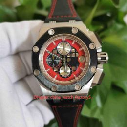 Excelentes relojes de alta calidad 42 mm Offshore 226078 26078IO OO D001VS 01 Bandas de cuero de acero inoxidable VK Cronógrafo de cuarzo Worki338o