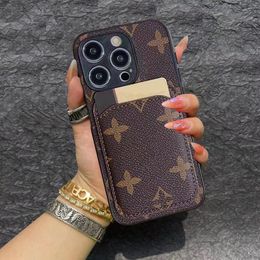 Uitstekende iPhone 15 14 pro max hoesjes Designer lederen telefoonhoes 16 15pro 14pro 13pro 12pro 13 12 11pro 11 X Xs 7 8 Mooie luxe kaarttas met logo Box Man Dames