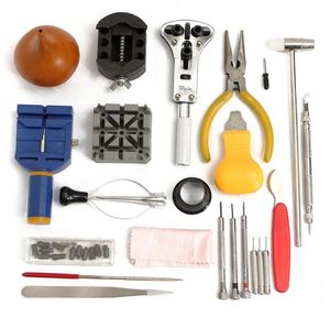 Uitstekende kwaliteit 22 stks Watch Repair Tool Kit Case Opener Link Spring Bar Remover Carrying Box voor WatchMaker9111121