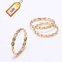 Uitstekende kwaliteit Fashion Twist 14K Gold Filled Band sieraden ringen voor vrouwen