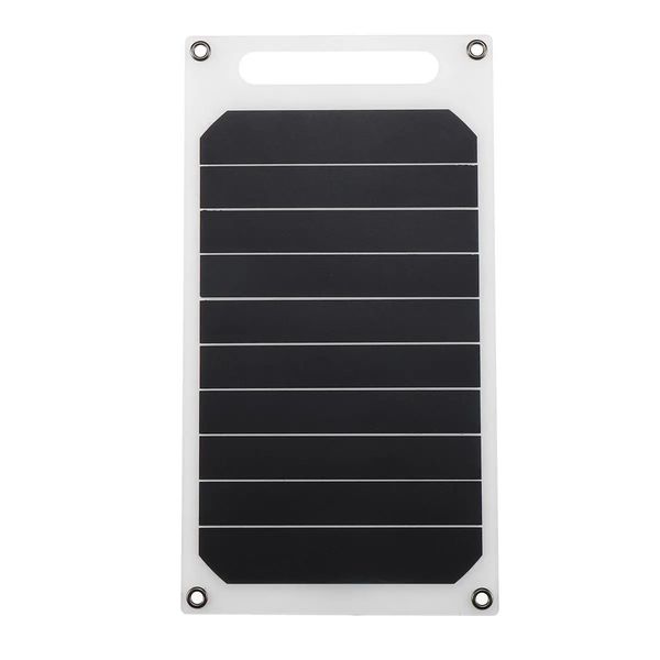 Panel solar portátil Excellway® de 5 V y 10 W, cargador USB ligero y delgado, almohadilla de carga para banco de energía