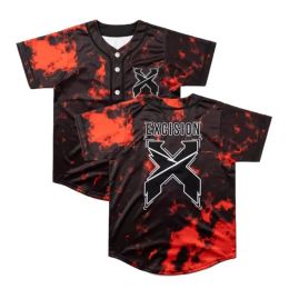 Excision Merch Headbanger Tie Dye Baseball T-shirt pour femmes hommes joueur de plein air hauts de sport Hip Hop Harajuku T-shirt surdimensionné