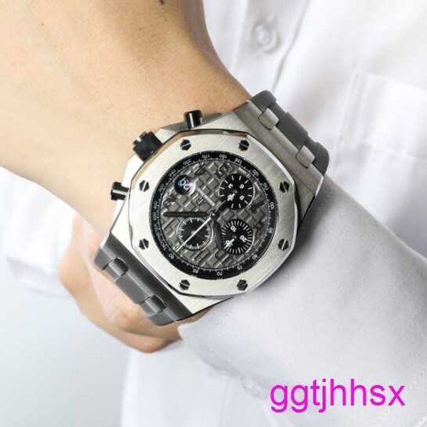 AP AP Wrist Watch 26470 Elephant Grey Royal Oak Offshore 42 Calendrier Calendrier Timing Automatic Mechanical Precision Steel Mens Watch