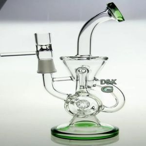 Pipe d'eau en verre à double recyclage excitante Taille de Bong 8,5 avec un raccord de 14,4 mm pour les hommes et les femmes