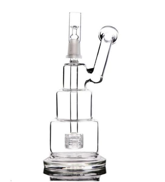 Pipe en verre de chicha passionnante classique brillant gâteau Dab plate-forme épaisse cage à oiseaux plate-forme pétrolière recyclée tuyau en gros avec connecteur de 14 mm