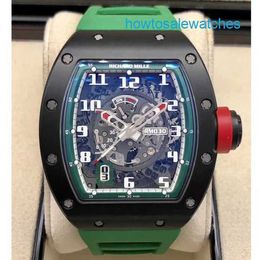 Emocionante reloj de pulsera Relojes de pulsera exclusivos RM Watch RM030 Cerámica negra Edición limitada Moda Ocio Negocios Reloj de pulsera deportivo