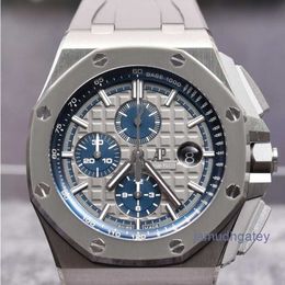 EXCLUSIVO AP WRISTWATCH ROYAL OAK OFFSHORE SERIE 26400IO OO.Aleación de titanio para hombre de estilo de ocio de moda