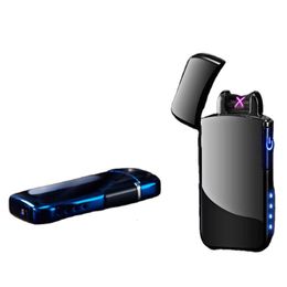 Boîte exclusive Flame personnalisée Moins de cigarettes à vent de plasma Fumez à arc électrique USB Electronic plus léger rechargeable