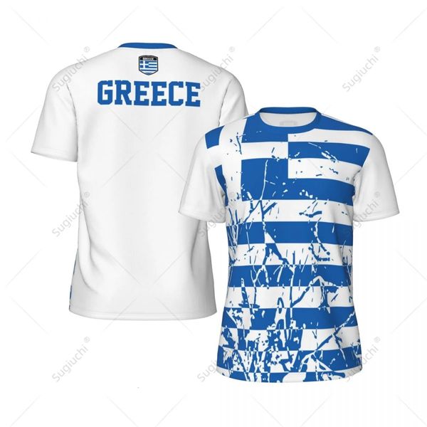 Conception exclusive Grèce Flag Grain 3D Men imprimé pour faire fonctionner le soccer de soccer de soccer