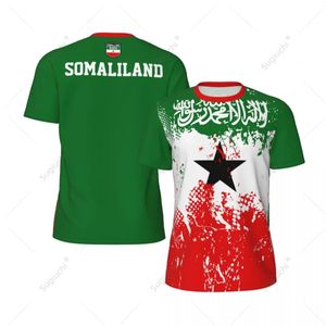 Exclusief ontwerp Somaliland vlag Grain 3D-geprinte mannen voor hardloopfietsvoetbal Tennis Fitness Sports Jersey Mesh Short T-shirt 240430