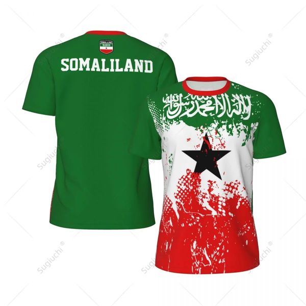 Conception exclusive Somaliland Flag Grain 3D Men imprimé pour faire fonctionner le soccer de soccer de soccer en jersey de sport