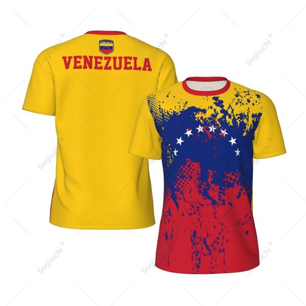 Conception exclusive Venezuela Flag Grain 3D Men imprimé pour le soccer de vélo de course de soccer de soccer