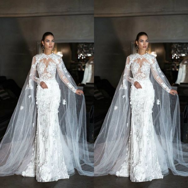 Exclusive Design Wedding Wrap 2019 TULLE CLOAK LACE LADEDS BRIDAL CAPE Sans manches Bridal Châle personnalisée Vestes de mariage Shi3066