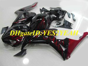 Kit de carénage de moto exclusif pour Honda CBR1000RR 06 07 CBR 1000RR 2006 2007 CBR1000 ABS Rouge flammes noir Ensemble de carénages + Cadeaux HH61