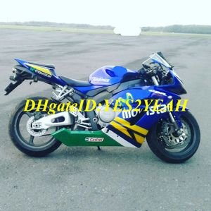 Kit de carénage de moto exclusif pour Honda CBR1000RR 04 05 CBR 1000RR 2004 2005 CBR1000 ABS bleu vert, ensemble de carénages + cadeaux HM54