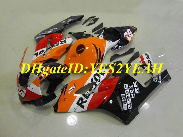 Kit de carénage de moto exclusif pour Honda CBR1000RR 04 05 CBR 1000RR 2004 2005 CBR1000 ABS Nouveau ensemble de carénages orange rouge noir + cadeaux HM50