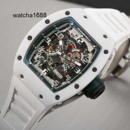 Montre exclusive montres chaudes RM montre-bracelet Rm030 blanc céramique Le Mans édition limitée mode loisirs affaires Sport