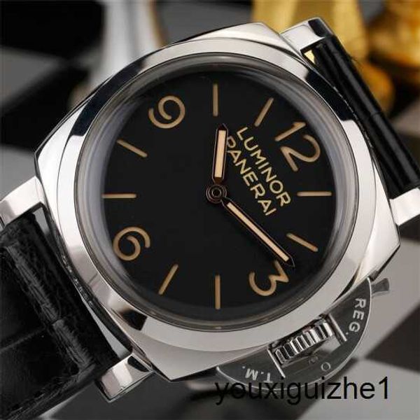 Montre de poignet exclusive Panerai Luminor 1950 série automatique ACTEUR MÉCANIQUE Affichage Chronographe Male Pam00372 Manuel Gauge mécanique 47 mm