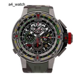 Montre-bracelet passionnante élégance montres RM montre RM60-01 RM60-01 Flyback automatique 50mm titane hommes bracelet montre RM60-01