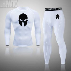 Ejercicio Fitness Ropa Traje de esquí Hombres 2021 Compresión Gimnasio Fitness Ropa deportiva Invierno Ropa interior térmica Hombres Ropa interior Conjunto Ropa para correr Medias Hombre J230213