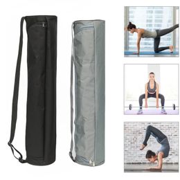 Oefening yoga mat tas fullzip canvas waterdichte carry opslaghouder met verstelbare schouderband 240410