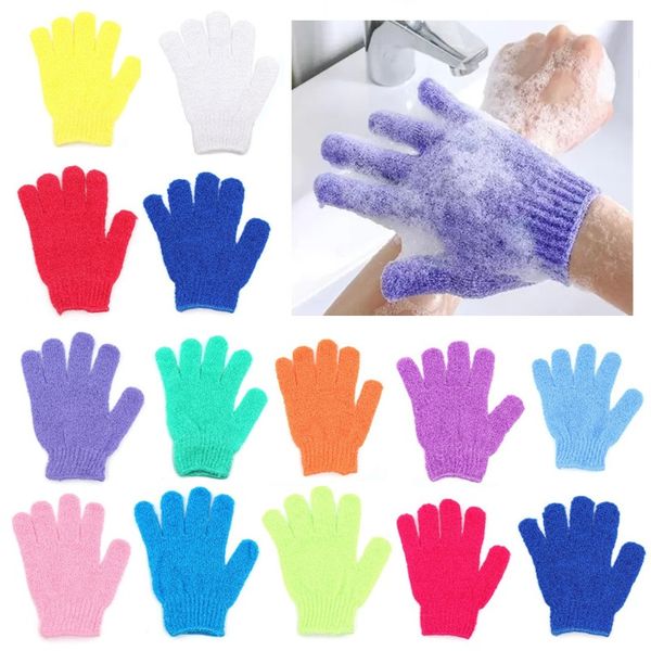 Gants de bain exfoliants Brosses de bain Douche Massage du corps Mitaines à récurer double face-Gant SPA Mousse Lavage Peaux-Gant 13 Couleur T9I002273