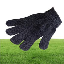 Exfoliant des gants de bain de spa noir