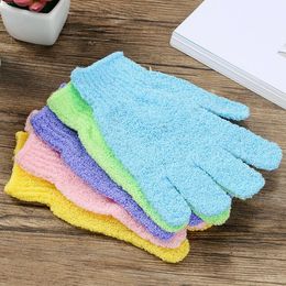 Gants de bain gommants exfoliants pour laver la peau, gants de gommage pour le corps, gants de douche en Nylon, Massage Spa pour le corps, dissolvant de cellules mortes de la peau Guantes De Bano Exfoliantes