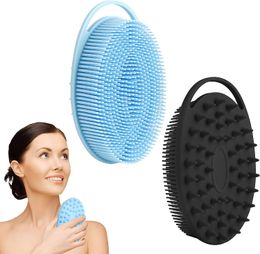 1000 pcs Exfoliant Silicone Corps Scrubber Doux Silicone Loofah Douche 2 en 1 Corps Exfoliant Masseur Shampooing Brosse pour Toutes Les Peaux Hommes Femmes Enfant