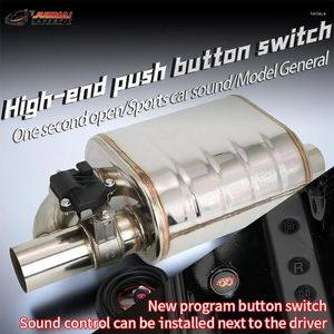 Válvula de escape Botón eléctrico Interruptor de control de automóvil universal accesorio de silenciador de acero inoxidable para