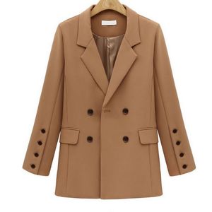 EXOTAO Office Lady Blazer Femme À Manches Longues Col Rabattu Femmes Costume 2017 Hiver Élégant Vestes Couleur Unie Manteaux S18101304