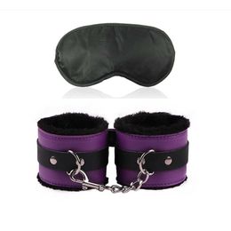 Exotische accessoires van lederen handboeien bondage touw enkeldjes blinddoek oogmasker voor mannen vrouwen fetisj bdsm volwassenen spellen seksspeeltjes