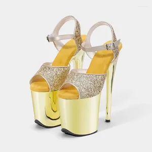 Sandales exotiques mode 20cm / 8 pouces sexy supérieure laijianjinxia pute plate-forme talon fête des femmes pole dance chaussures hss202402 675