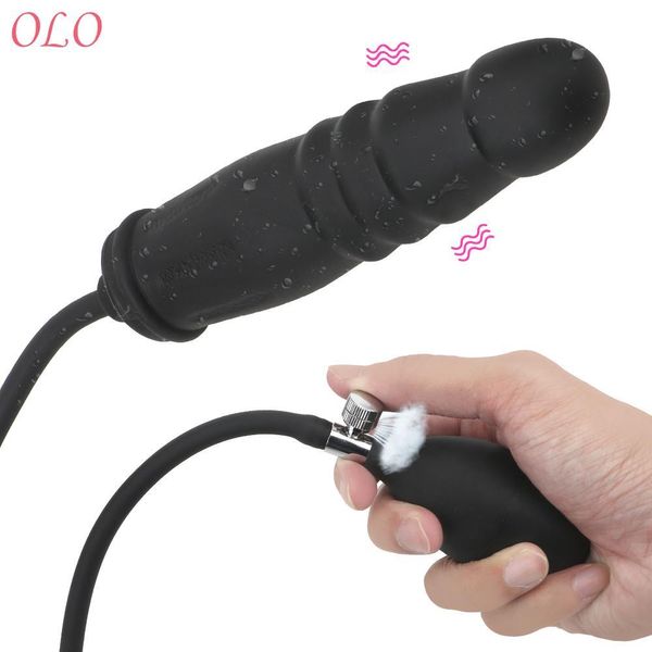 Masaje de productos para adultos con tapón de tope expandible con toyos sexy de consolador inflable para hombres para mujeres