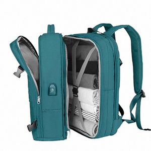 Capacidad ampliable Mochila de viaje Vuelo grande Bolsa de mano 15,6 pulgadas Viaje en bus Mochila para computadora portátil Almacenamiento de almacenamiento XA299CR V4Rv #