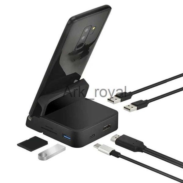 Accessoires de cartes d'extension 8 en 1 HUB USB C Station d'accueil Support de téléphone Dex Pad Station USB C vers HDMIKit de chargeur de station d'accueil compatible pour J230721