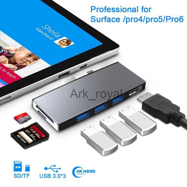 Accesorios de placas de expansión USB 30 HUB Hub para Microsoft Surface Pro Expansion Dock 4K HDMI Adapter J230721