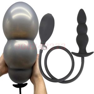 Diámetro de expansión Bolas infladas de 13 cm Bomba de consolador anal Boot G Big Spot/Masaje de próstata Anus Trainner SM Adult Sexy juguete